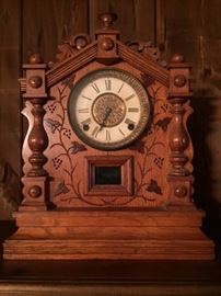 Excelsior carved clock