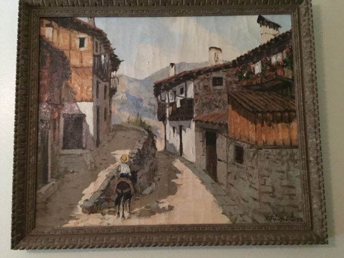 Spanish scene oil painting