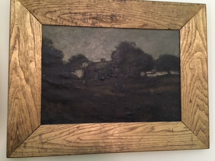 oil painting in gold frame