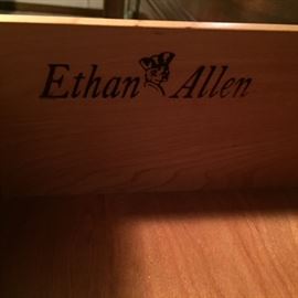 Ethan Allen dresser label