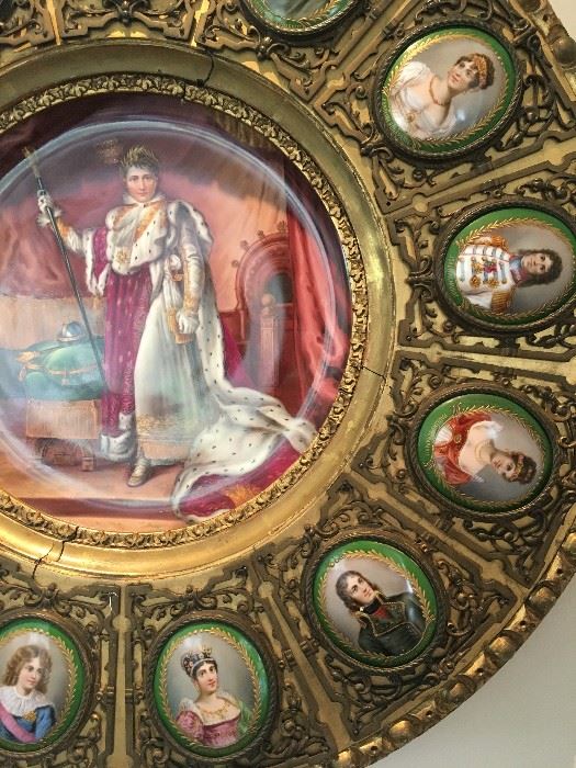 Napoleon Bonaparte Family Lineage Hand Painted on Porcelain