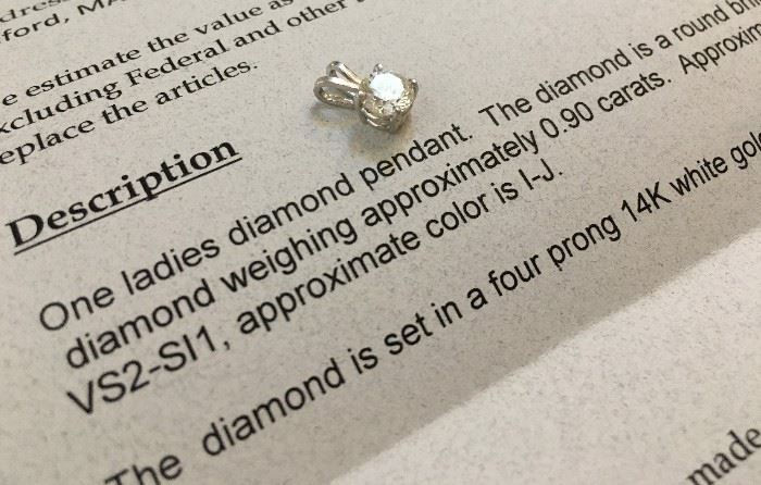Diamond Pendant, .09 carats, Set in 14K