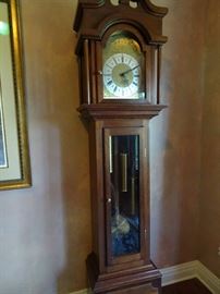 Tall Grandfather Case Clock - 19"W X 13"D X 84"H 