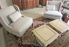 Quality lounging/parlor chairs and tables