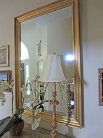 Large gilt frame mirror