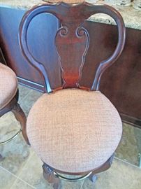 Detail of bar stool back