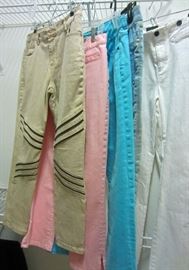 Embellished and plain (multi-colors) jeans