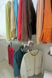 Some of lady's leather and denim jackets