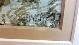 Signature on watercolor