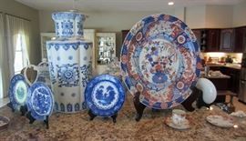Some of the blue and white decorative ceramics