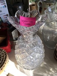 Waterford Pineapple shaped crystal vase