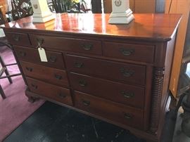 9-Drawer, Antique, Cherry Dresser