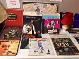 Lots of vintage records, including SHIRLEY TEMPLE, GLENN MILLER, etc.