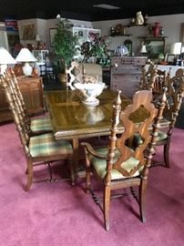 Antique Dining Room Suit with 7 matching chairs