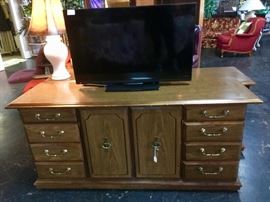 Office Credenza & 35" TV