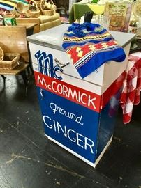 Custom Made "McCormick Ground Ginger" Metal Antique Cabinet