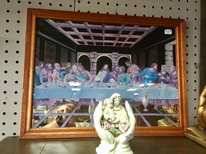 The Last Supper on a mirror