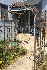 Vintage  shabby chic iron arch