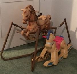Fisher Price rocking horse and horse 