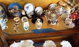 Collection of Miniature tea sets, vases, Luster ware