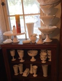 Milk Glass collection,  3 Imperial Compotes