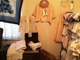 vintage clothes, linens