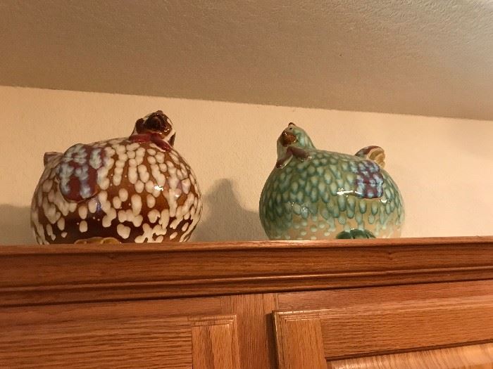 Pottery Chickens