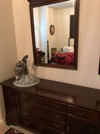Cherry Dresser and Mirror