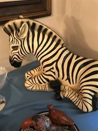 Leather or Vinyl Zebra