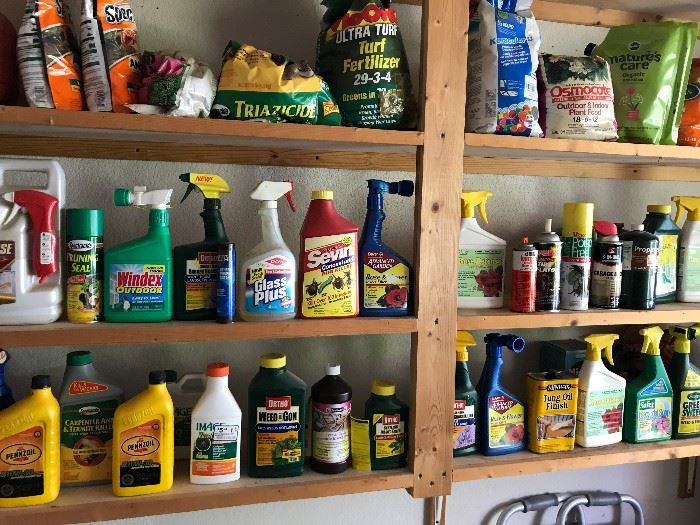 Lots of Yard Chemicals