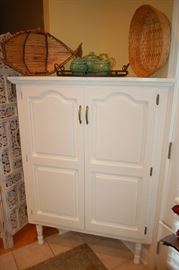 White corner china cabinet