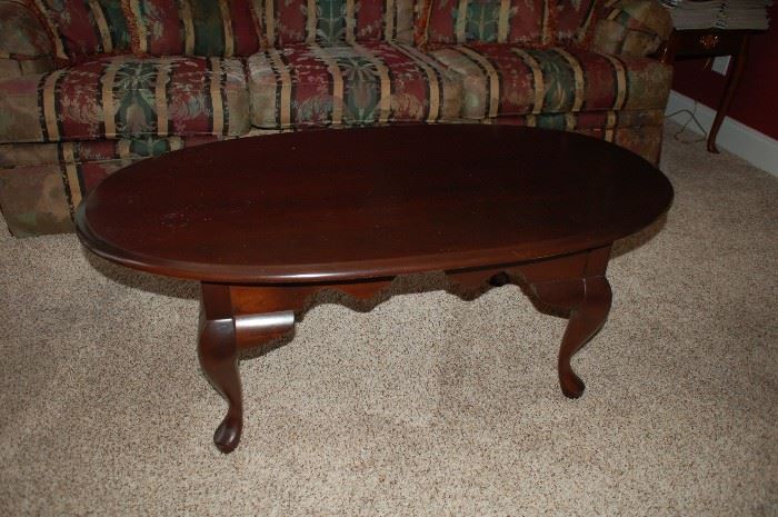 Oval Mahogany coffee table
