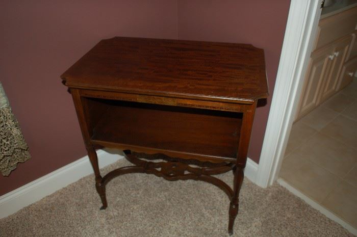Imperial vintage side table, scalloped with scroll work
