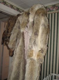 Multiple Fur Coats.