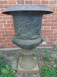 Massive 5 foot tall Cast Iron Urn