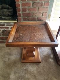 Hammered Copper Top End Table