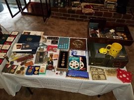 More...including stamps, pens, letter openers, lighters, wartime japanese paper money