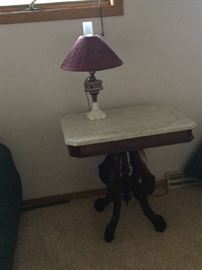 Antique marble top table