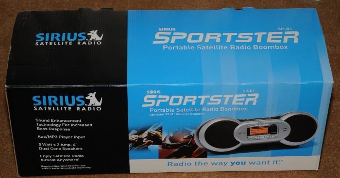 New Sirius XM Sportster Satellite Radio Boombox SP-B1 New in Box 