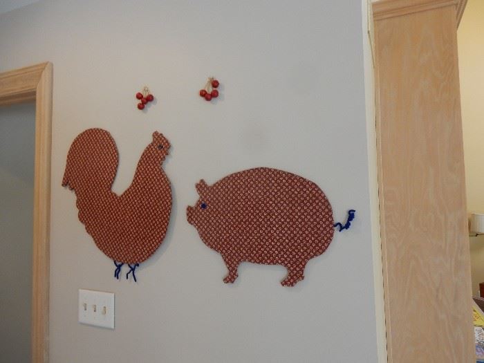 Adorable Chickens and Roosters. and a PIGGY