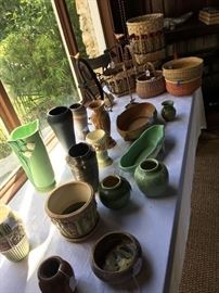 Large selection of signed pottery