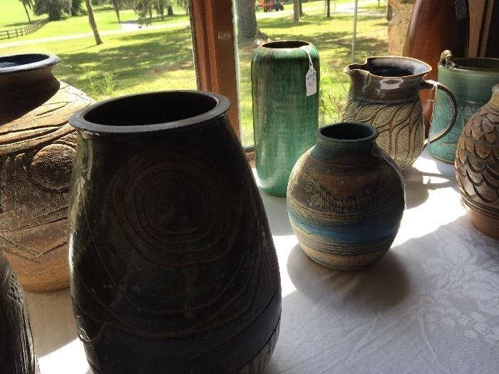 Large selection of Charles Counts Pottery
