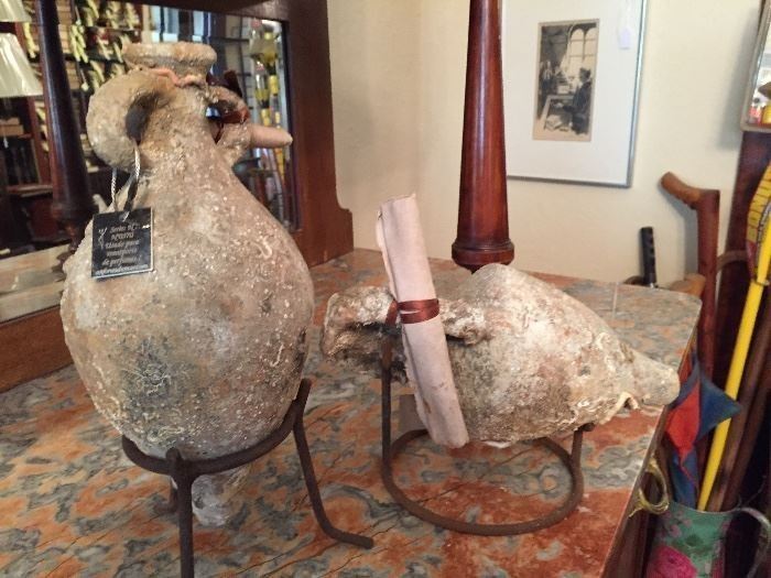 Replica of antique perfume bottles from the sea