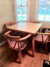 Calif-Asia dining set table open and expands to seat 8