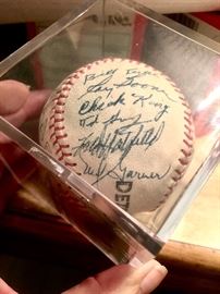 1954 DETROIT TIGERS TEAM SIGNEC BASEBALL INCLUDING AL KALINE