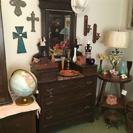 Eastlake dresser & round table