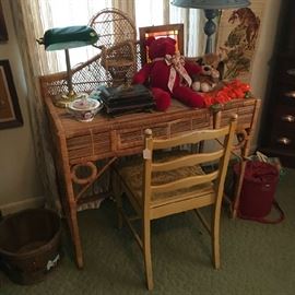 Wicker desk