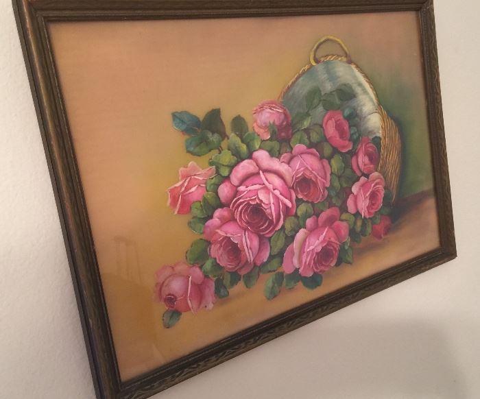 Original art roses. Make a gallery wall for your home! 