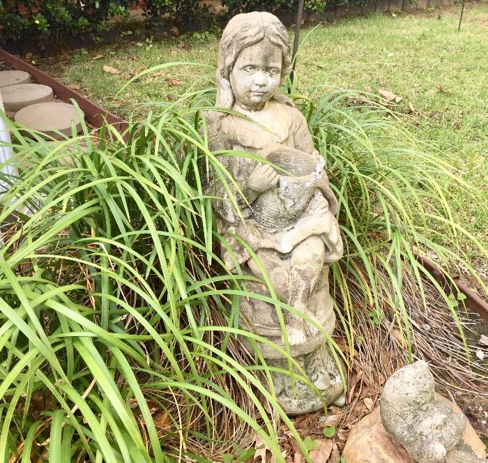 Girl garden statue
