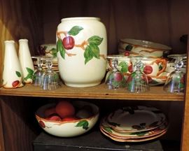 Franciscan Apple Pottery and Crystal